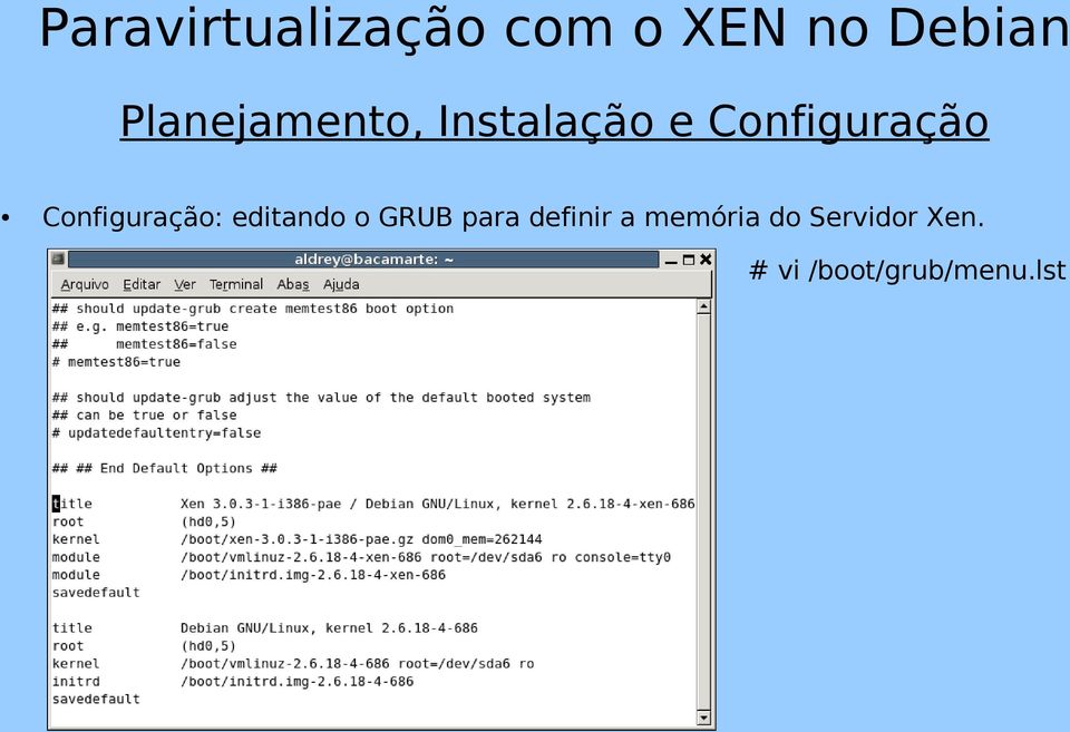 memória do Servidor Xen.