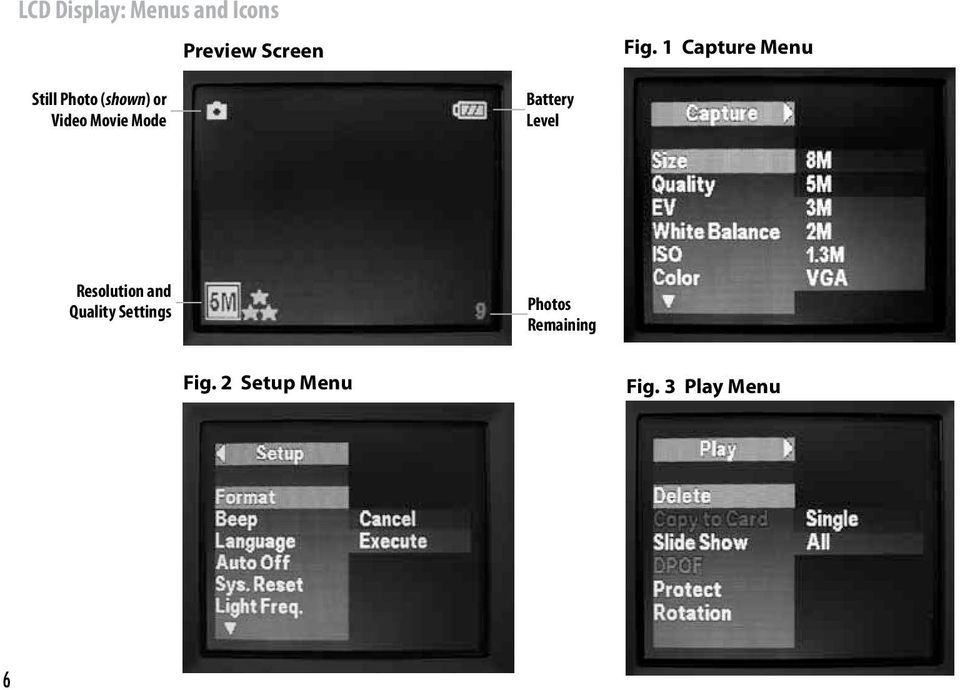 Mode Battery Level Resolution and Quality Settings