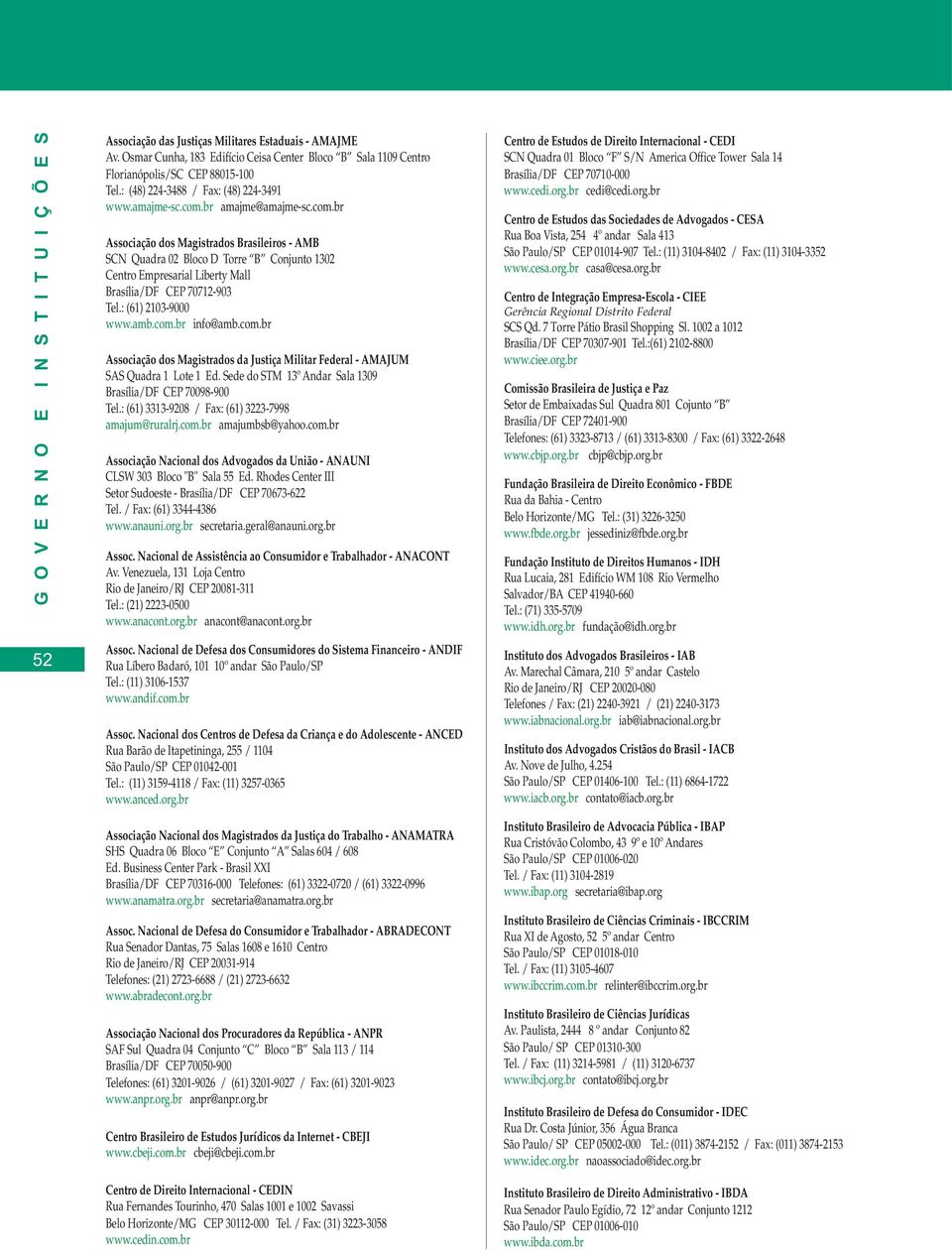 : (61) 2103-9000 www.amb.com.br info@amb.com.br Associação dos Magistrados da Justiça Militar Federal - AMAJUM SAS Quadra 1 Lote 1 Ed. Sede do STM 13º Andar Sala 1309 Brasília/DF CEP 70098-900 Tel.