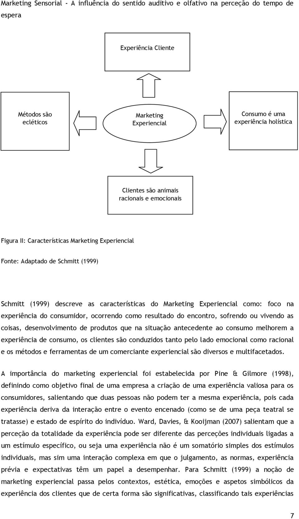 vivendo as coisas, desenvolvimento de produtos que na situação antecedente ao consumo melhorem a experiência de consumo, os clientes são conduzidos tanto pelo lado emocional como racional e os