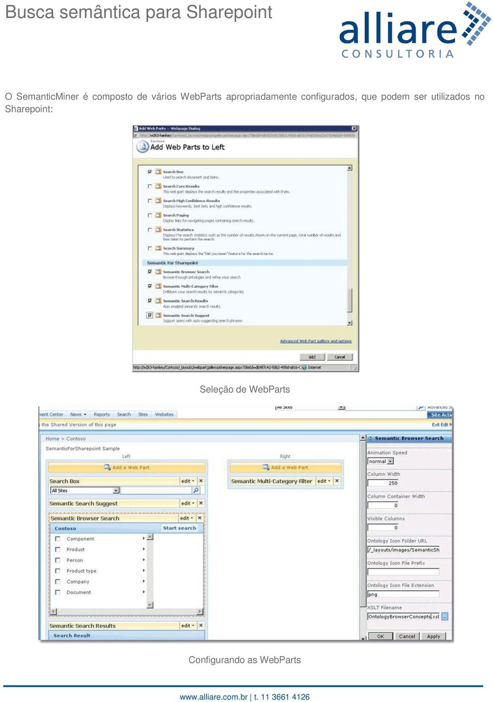 que podem ser utilizados no Sharepoint: