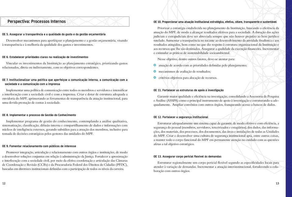 qualidade dos gastos e investimentos. OE 6.