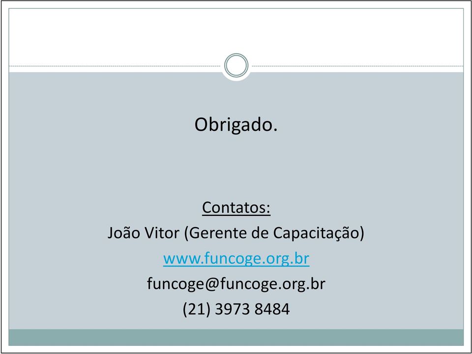 (Gerente de Capacitação)