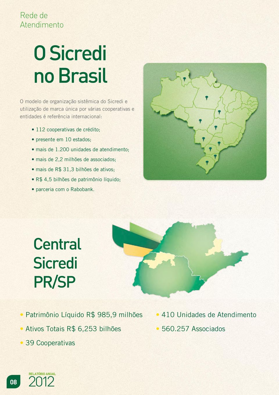 200 unidades de atendimento; mais de 2,2 milhões de associados; mais de R$ 31,3 bilhões de ativos; R$ 4,5 bilhões de patrimônio líquido;