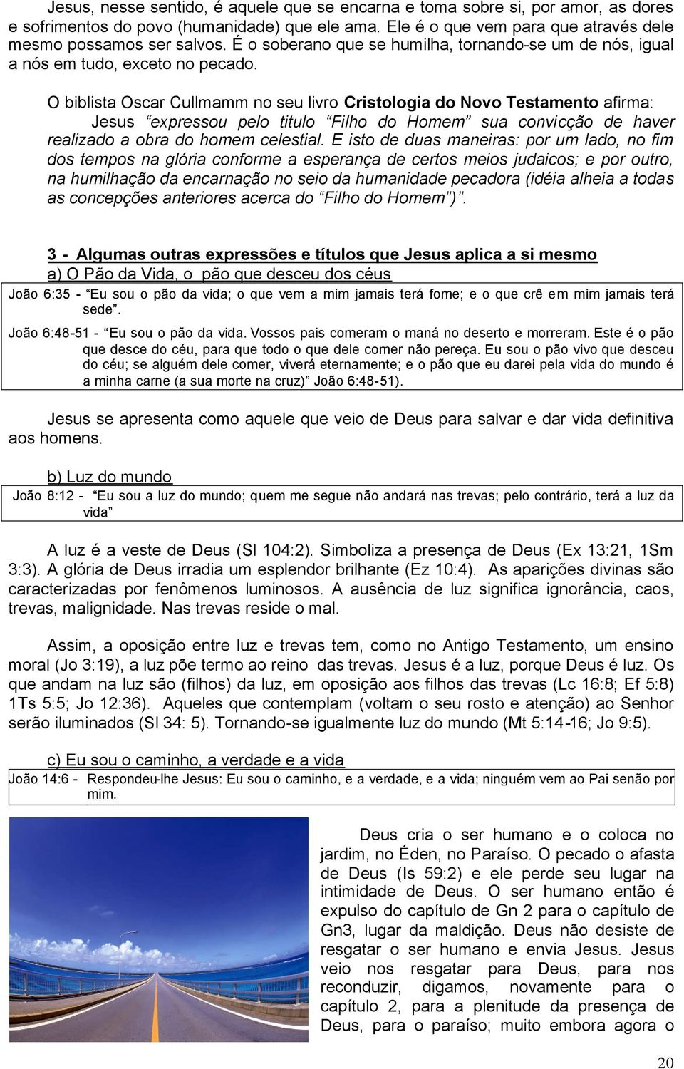 O biblista Oscar Cullmamm no seu livro Cristologia do Novo Testamento afirma: Jesus expressou pelo titulo Filho do Homem sua convicção de haver realizado a obra do homem celestial.