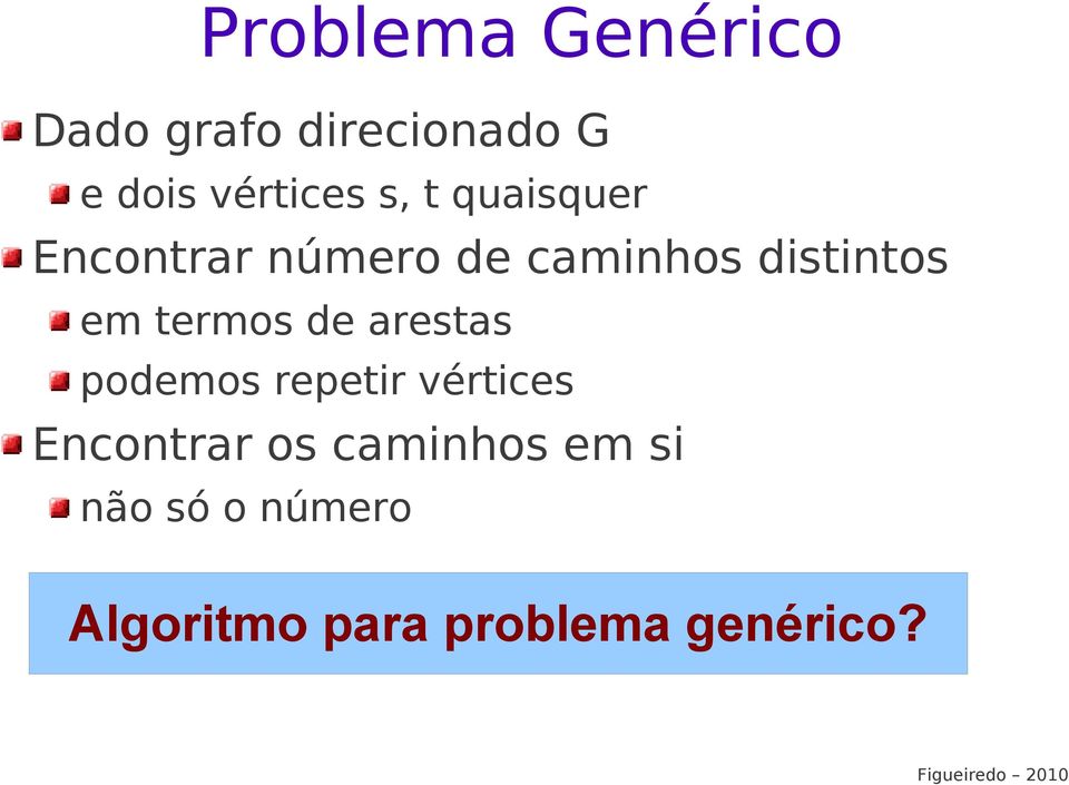 termos de arestas podemos repetir vértices Encontrar os