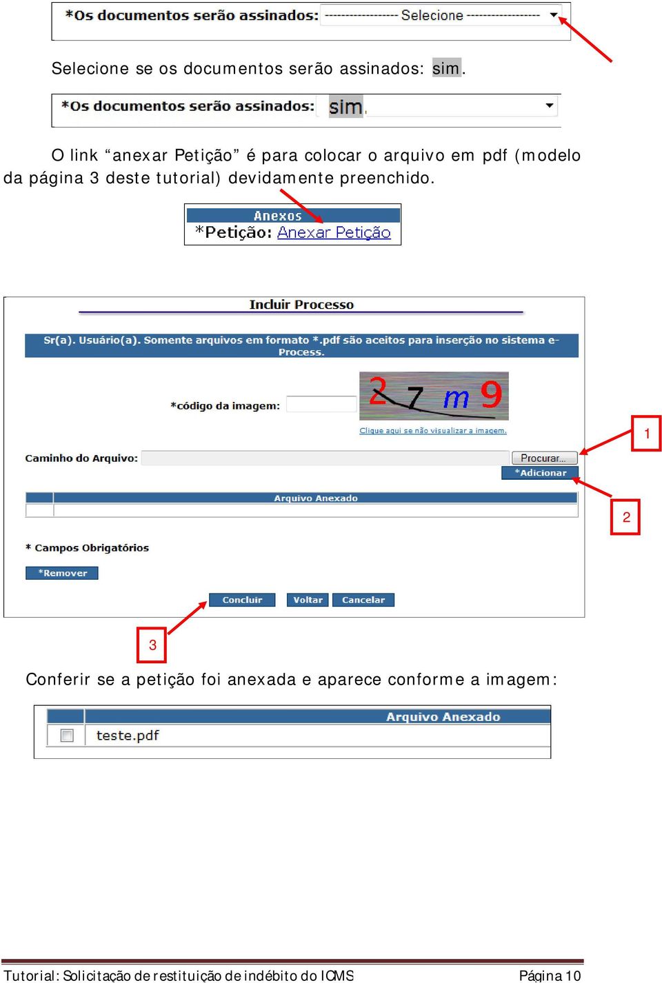 deste tutorial) devidamente preenchido.