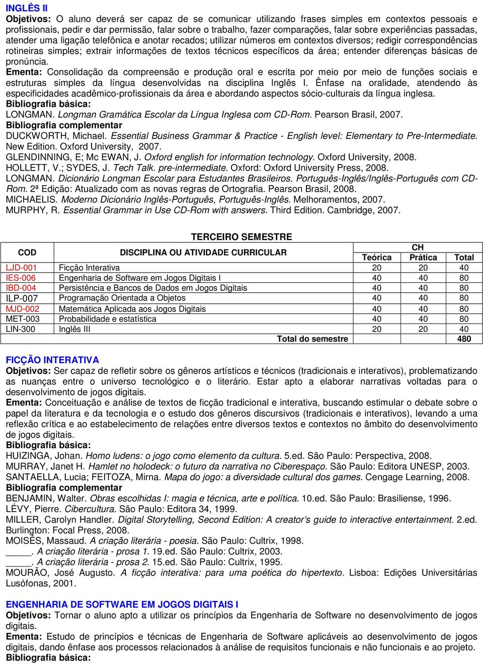 técnicos específicos da área; entender diferenças básicas de pronúncia.