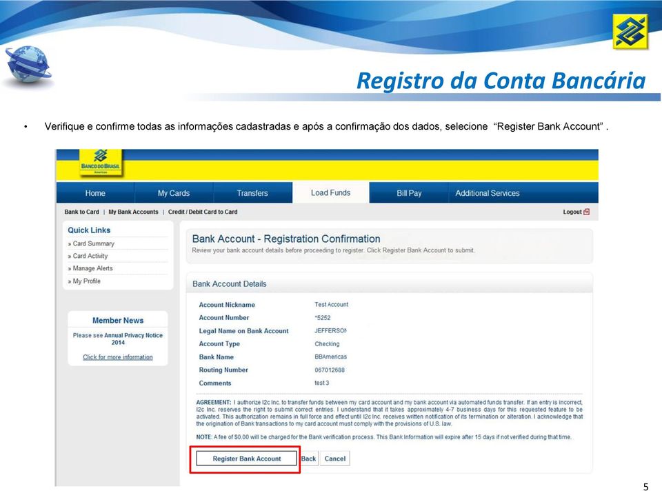 após a confirmação dos dados,