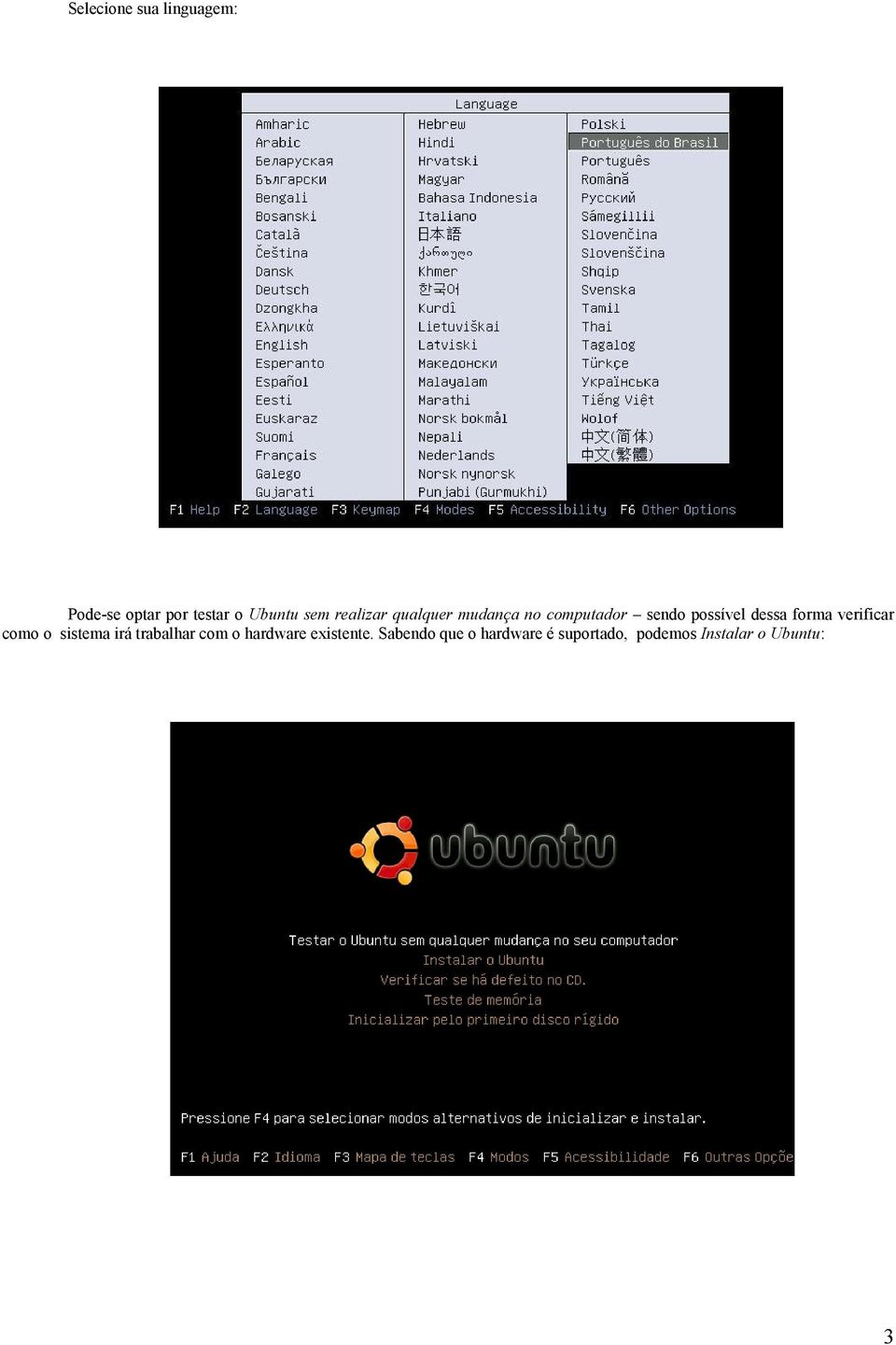 forma verificar como o sistema irá trabalhar com o hardware