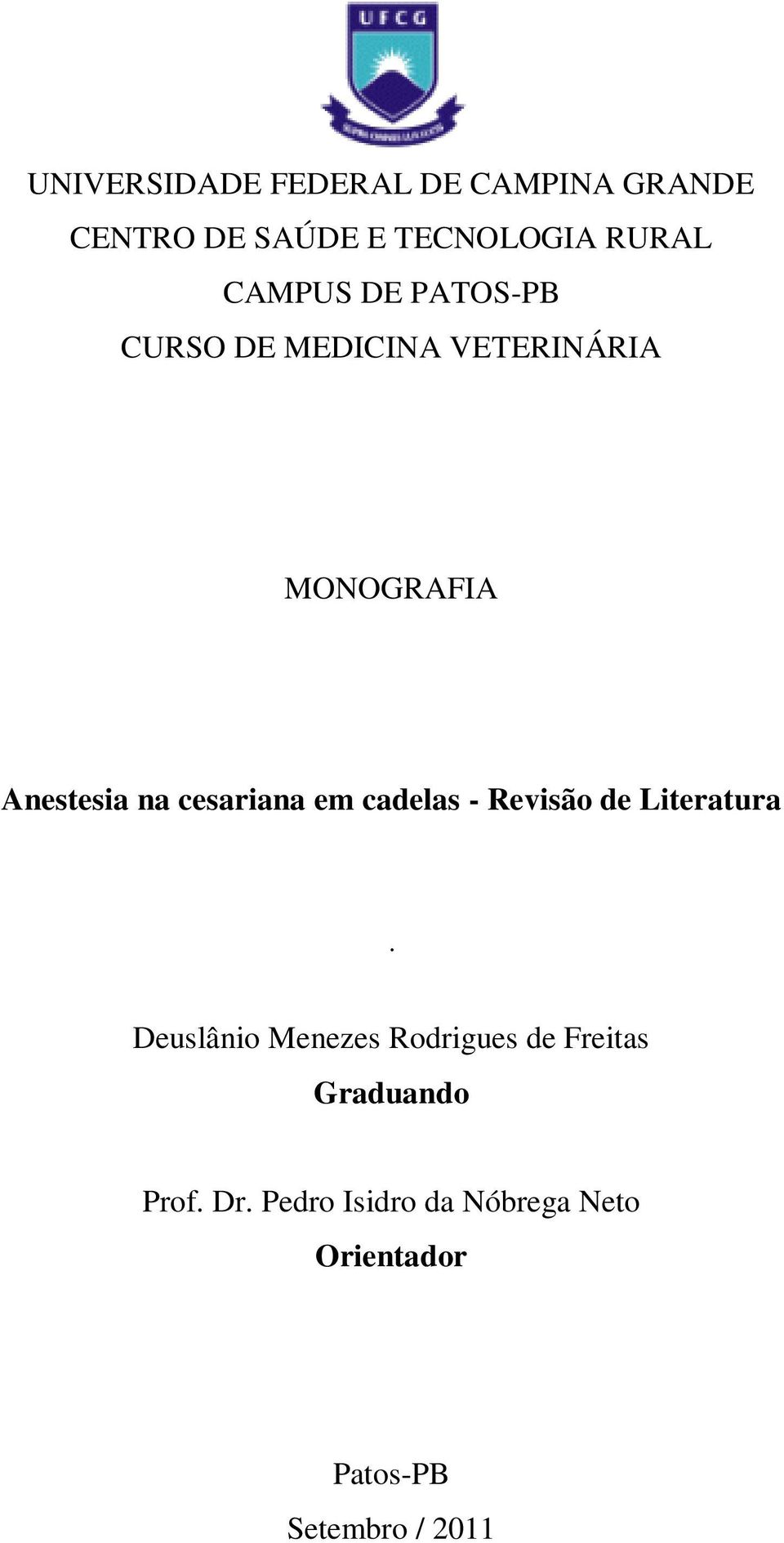 cesariana em cadelas - Revisão de Literatura.