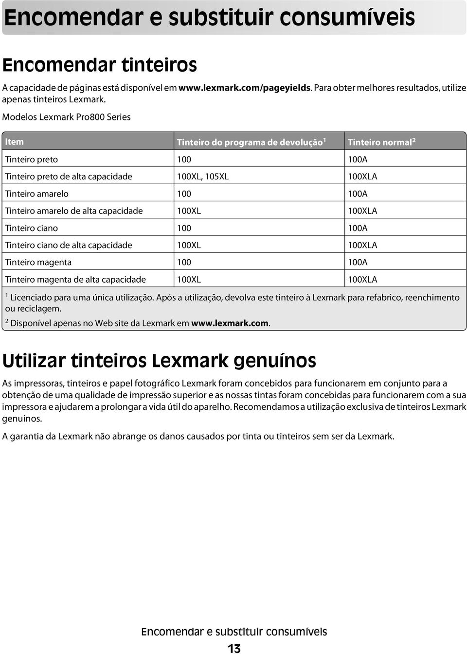 Tinteiro amarelo de alta capacidade 100XL 100XLA Tinteiro ciano 100 100A Tinteiro ciano de alta capacidade 100XL 100XLA Tinteiro magenta 100 100A Tinteiro magenta de alta capacidade 100XL 100XLA 1