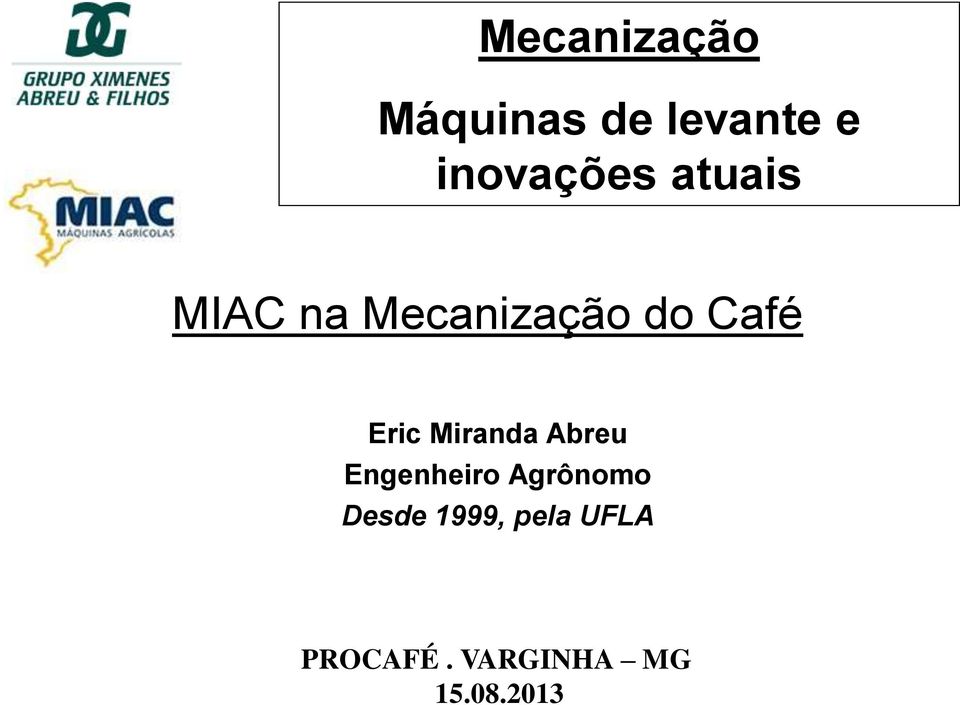 Café Eric Miranda Abreu Engenheiro