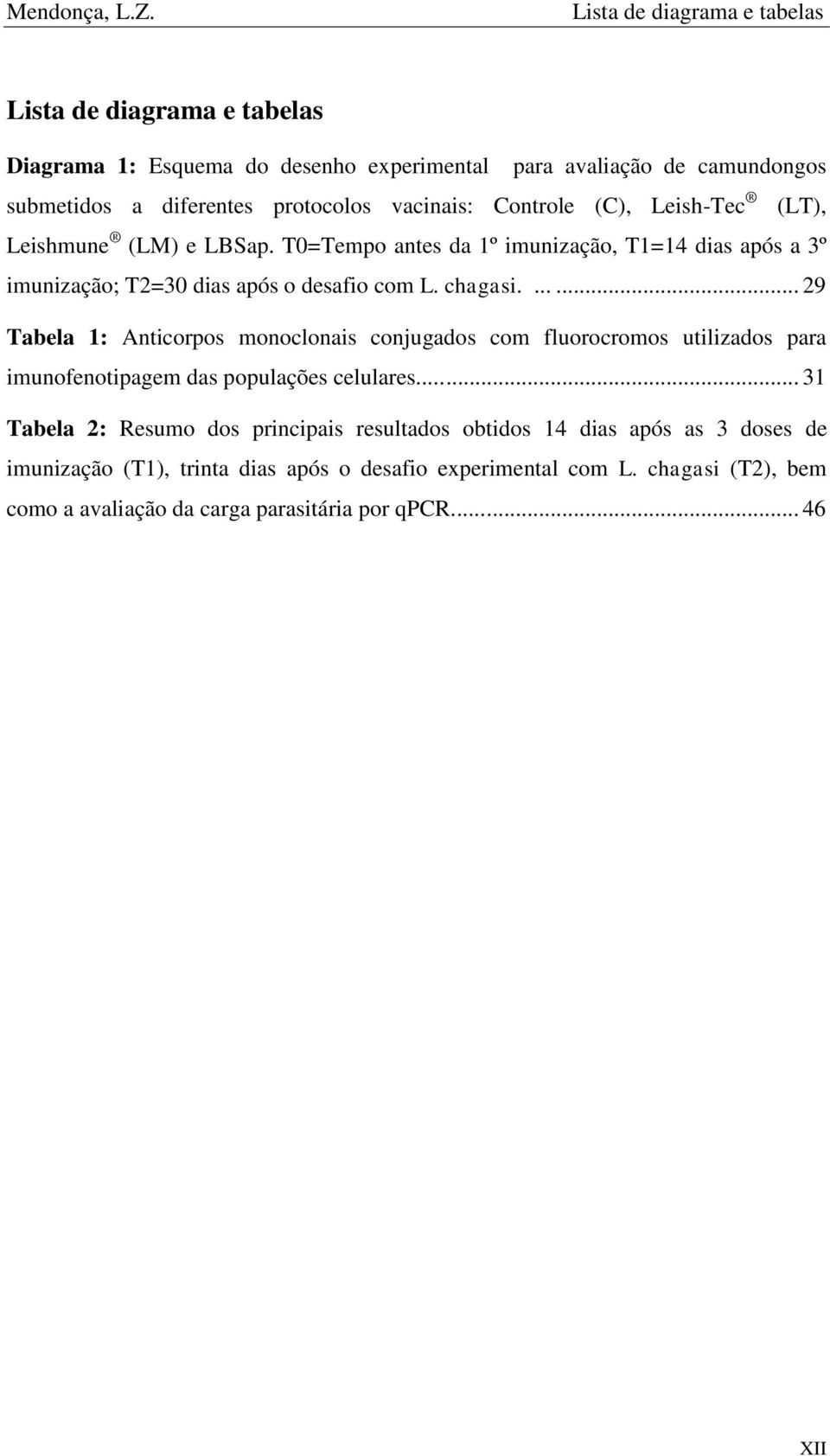 Controle (C), Leish-Tec (LT), Leishmune (LM) e LBSap. T0=Tempo antes da 1º imunização, T1=14 dias após a 3º imunização; T2=30 dias após o desafio com L. chagasi.