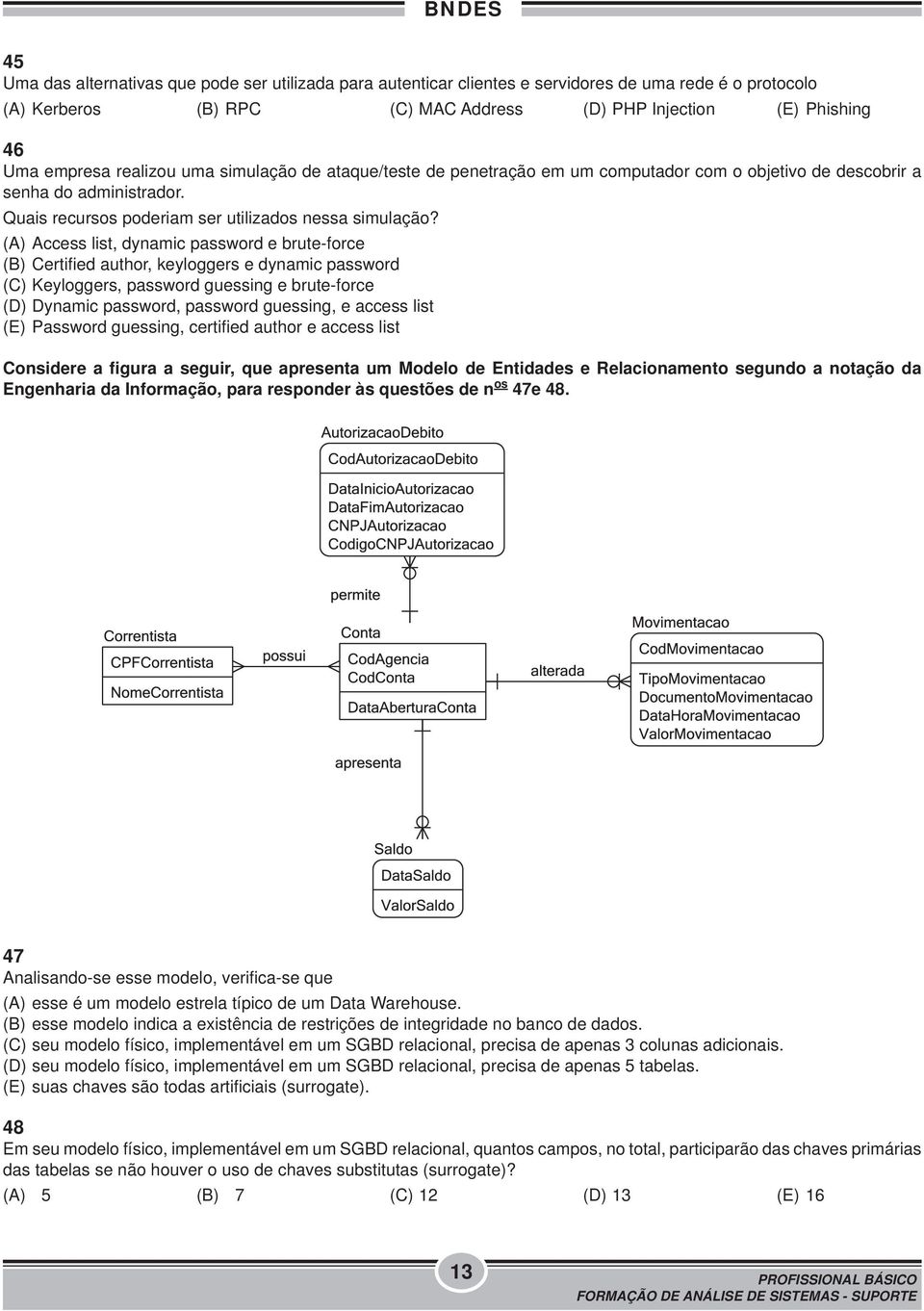 (A) Access list, dynamic password e brute-force (B) Certified author, keyloggers e dynamic password (C) Keyloggers, password guessing e brute-force (D) Dynamic password, password guessing, e access