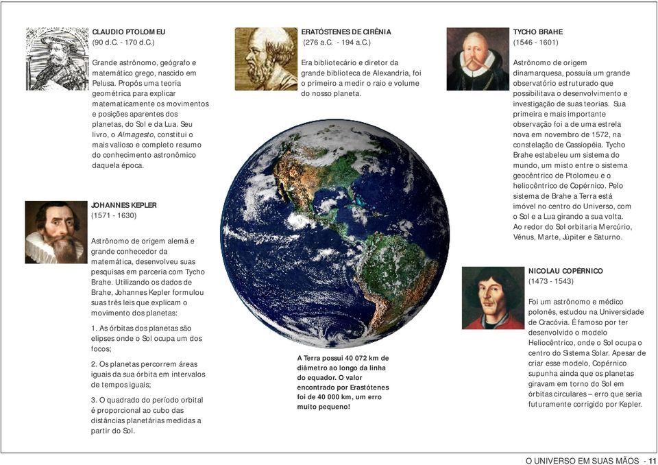 Seu livro, o Almagesto, constitui o mais valioso e completo resumo do conhecimento astronômico daquela época.