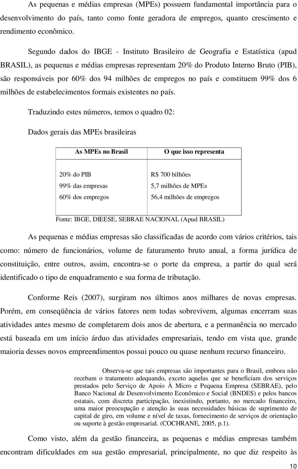 milhões de empregos no país e constituem 99% dos 6 milhões de estabelecimentos formais existentes no país.