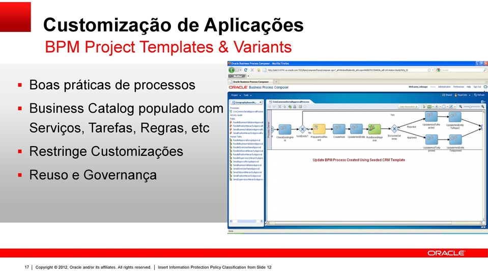 Catalog populado com Serviços, Tarefas, Regras,