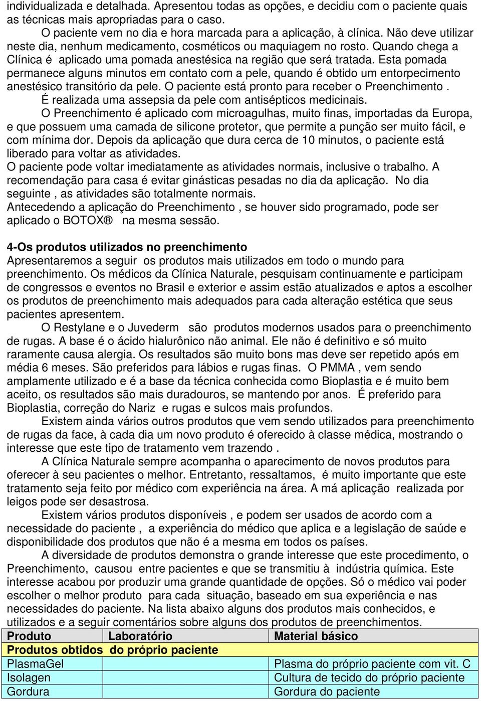 Esta pomada permanece alguns minutos em contato com a pele, quando é obtido um entorpecimento anestésico transitório da pele. O paciente está pronto para receber o Preenchimento.