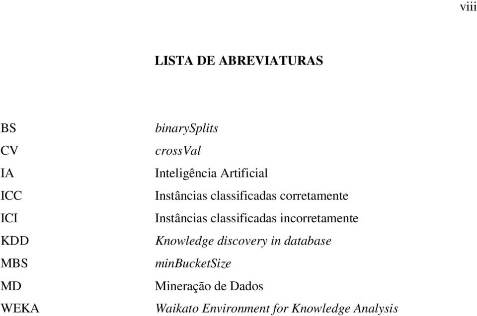 Instâncias classificadas incorretamente Knowledge discovery in database