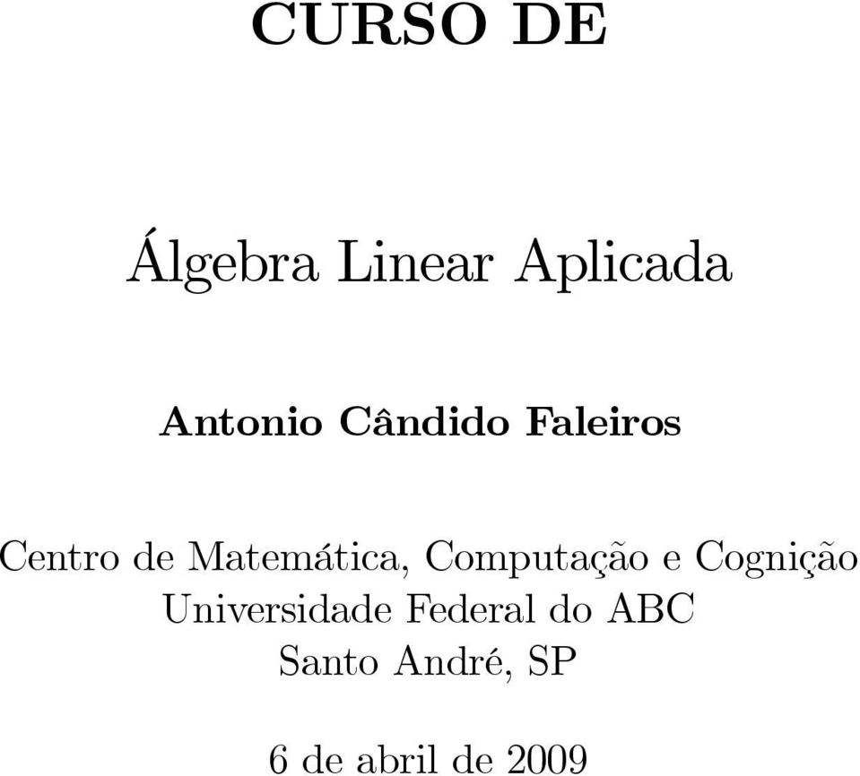 Computação e Cognição Universidade