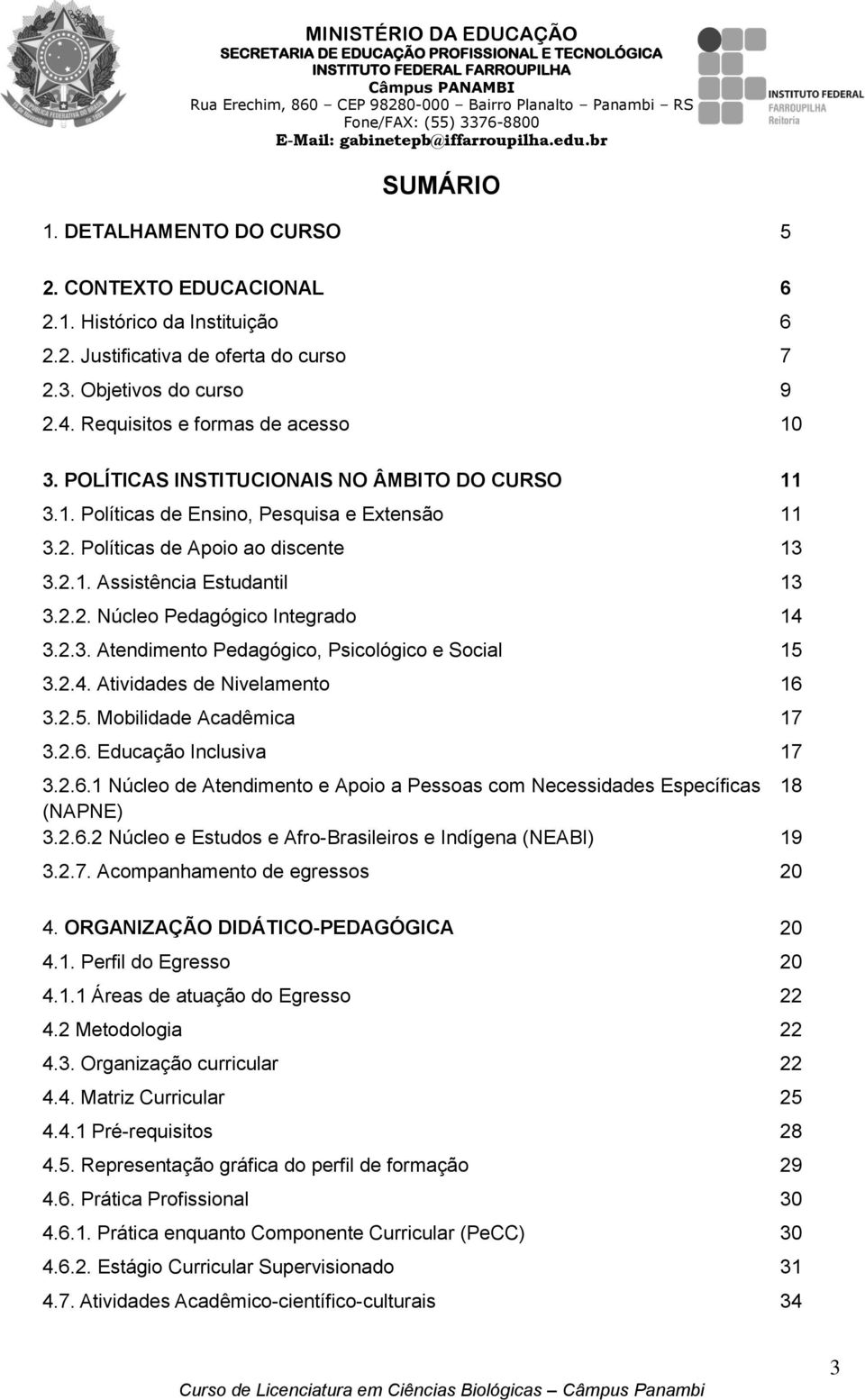 2.3. Atendimento Pedagógico, Psicológico e Social 15 3.2.4. Atividades de Nivelamento 16 3.2.5. Mobilidade Acadêmica 17 3.2.6. Educação Inclusiva 17 3.2.6.1 Núcleo de Atendimento e Apoio a Pessoas com Necessidades Específicas 18 (NAPNE) 3.