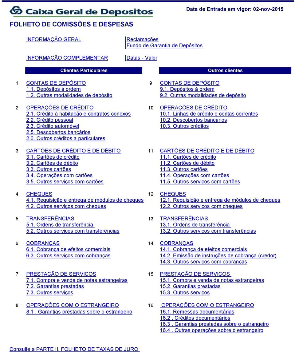 1. Crédito à habitação e contratos conexos 10.1. Linhas de crédito e contas correntes 2.2. Crédito pessoal 10.2. Descobertos bancários 2.3. Crédito automóvel 2.5. Descobertos bancários 2.6.