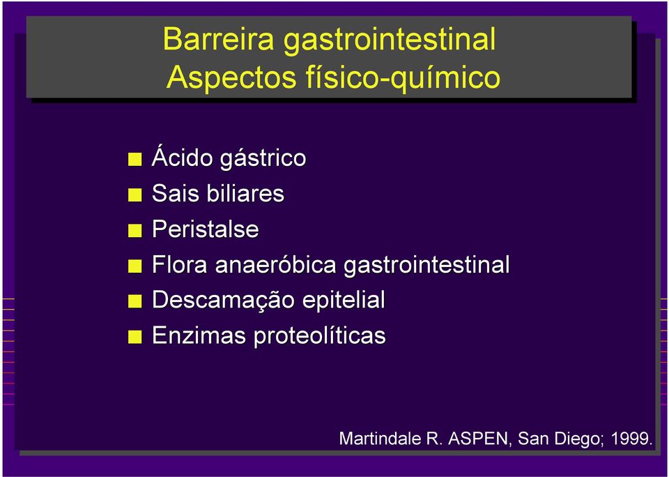 anaeróbica gastrointestinal Descamação epitelial