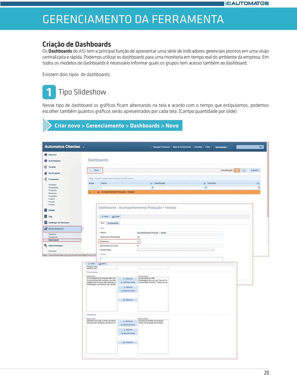 Em todos os modelos de dashboards é necessário informar quais os grupos tem acesso também ao dashboard.