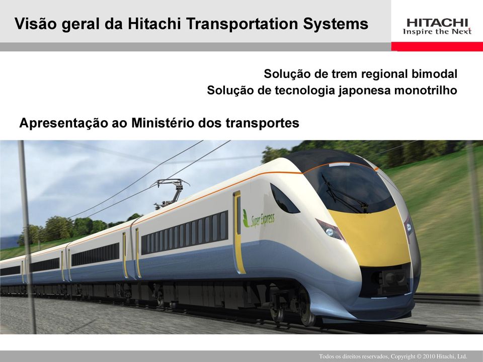 trem regional bimodal Solução de tecnologia japonesa