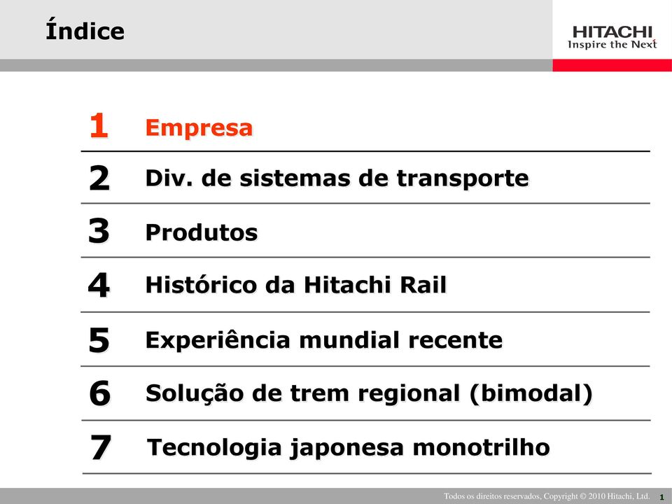 Experiência mundial recente Solução de trem regional (bimodal)