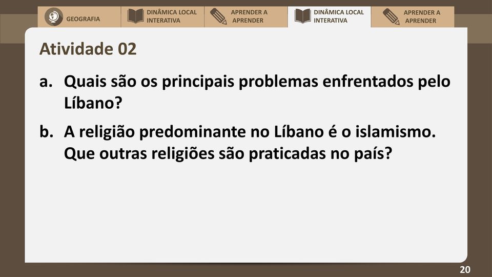 enfrentados pelo Líbano? b.