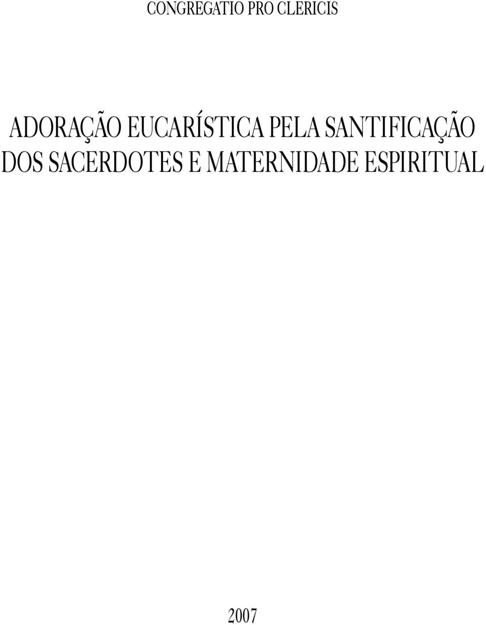 santificação dos