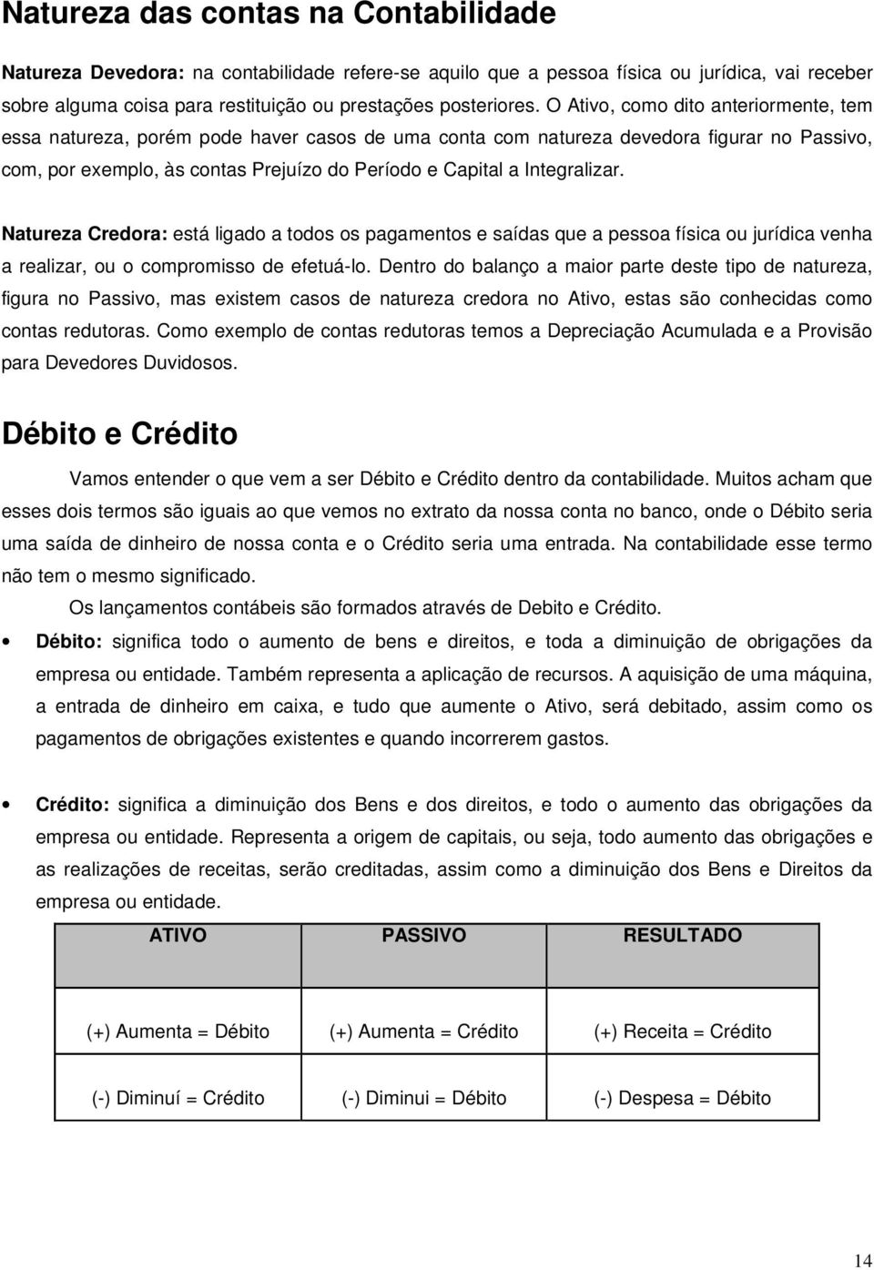 Integralizar. Natureza Credora: está ligado a todos os pagamentos e saídas que a pessoa física ou jurídica venha a realizar, ou o compromisso de efetuá-lo.