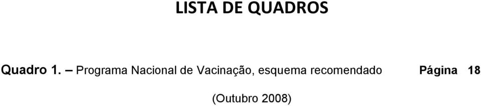 Vacinação, esquema