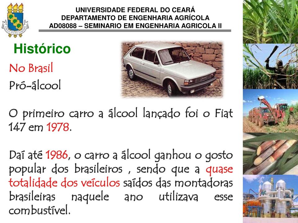 Daí até 1986, o carro a álcool ganhou o gosto popular dos brasileiros, sendo
