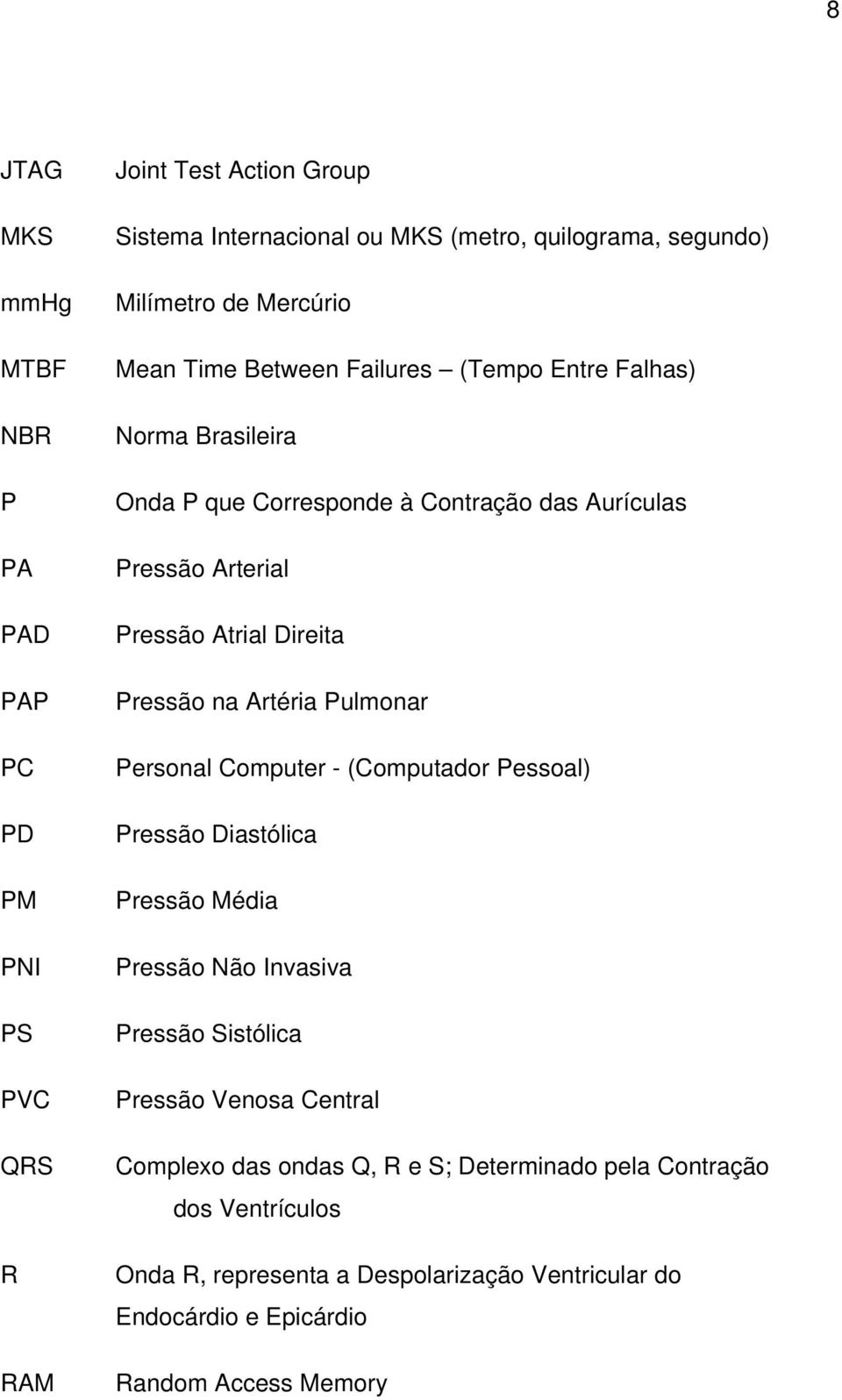 Pressão na Artéria Pulmonar Personal Computer - (Computador Pessoal) Pressão Diastólica Pressão Média Pressão Não Invasiva Pressão Sistólica Pressão Venosa Central