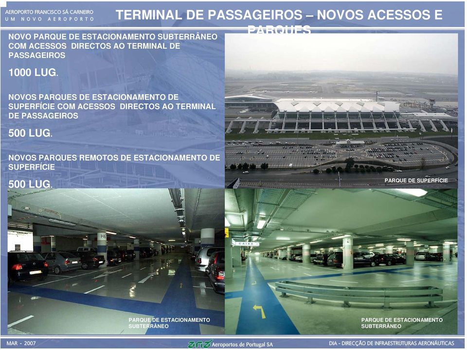 ACESSOS DIRECTOS AO TERMINAL DE PASSAGEIROS 500 LUG.