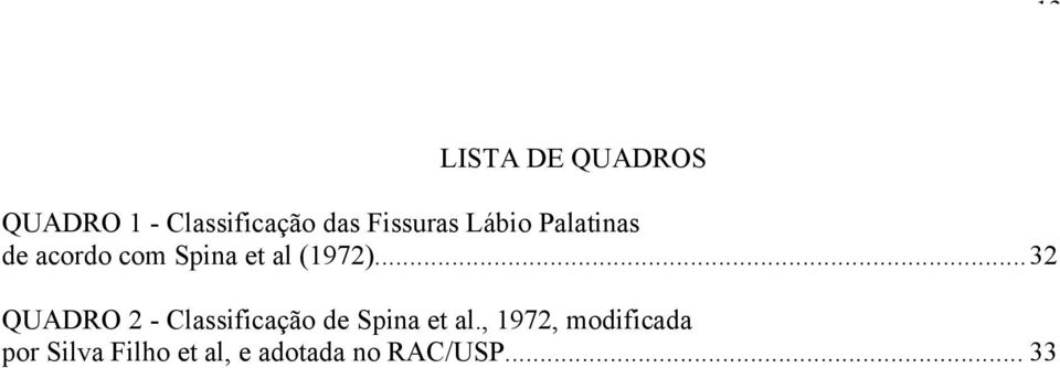 (1972)...32 QUADRO 2 - Classificação de Spina et al.
