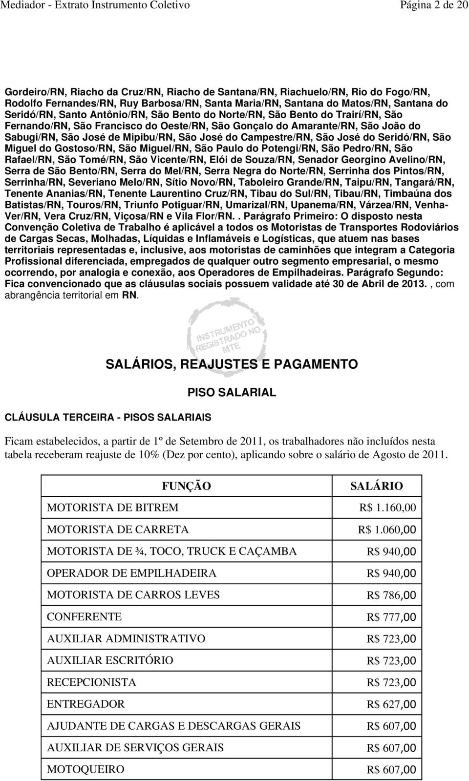 Campestre/RN, São José do Seridó/RN, São Miguel do Gostoso/RN, São Miguel/RN, São Paulo do Potengi/RN, São Pedro/RN, São Rafael/RN, São Tomé/RN, São Vicente/RN, Elói de Souza/RN, Senador Georgino