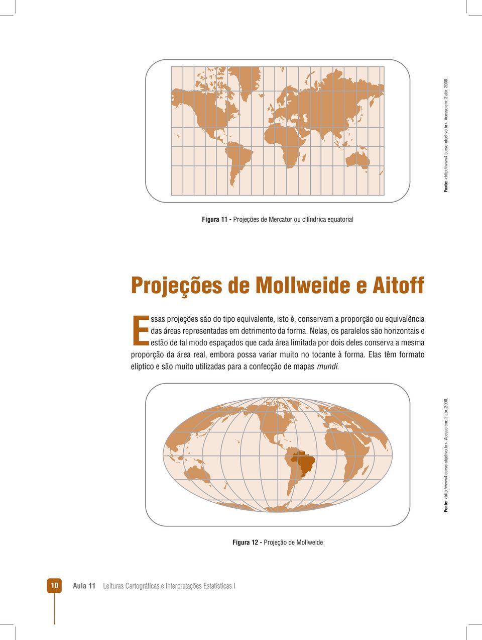 áreas representadas em detrimento da forma.