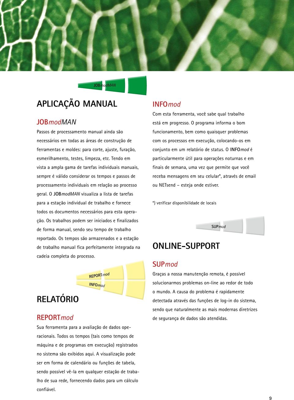 O JOBmodMan visualiza a lista de tarefas para a estação individual de trabalho e fornece todos os documentos necessários para esta operação.