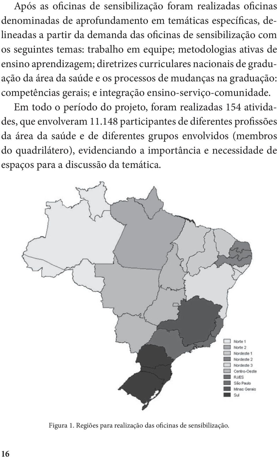 e integração ensino-serviço-comunidade. Em todo o período do projeto, foram realizadas 154 atividades, que envolveram 11.