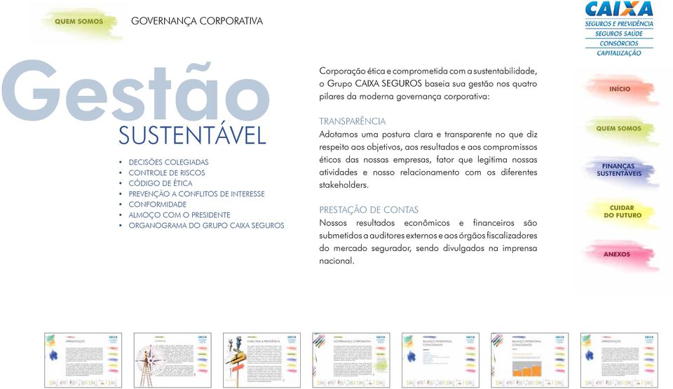 clara e transparente no que diz respeito aos objetivos, aos resultados e aos compromissos éticos das nossas empresas, fator que legitima nossas atividades e nosso relacionamento com os diferentes