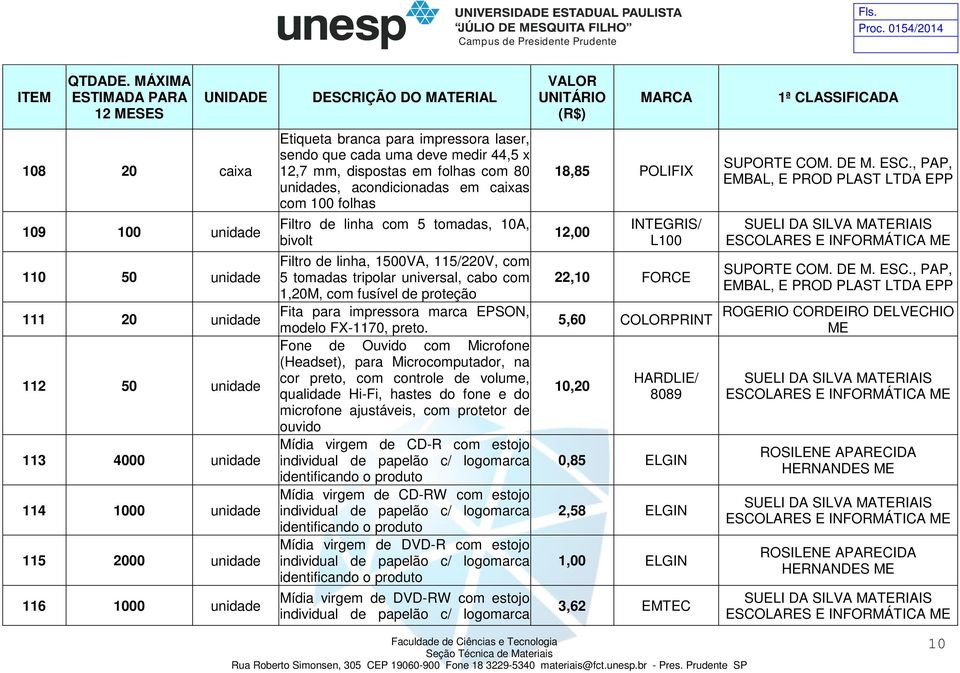 tripolar universal, cabo com 1,20M, com fusível de proteção Fita para impressora marca EPSON, modelo FX-1170, preto.