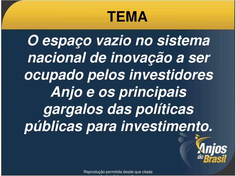 gargalos das políticas públicas para investimento.