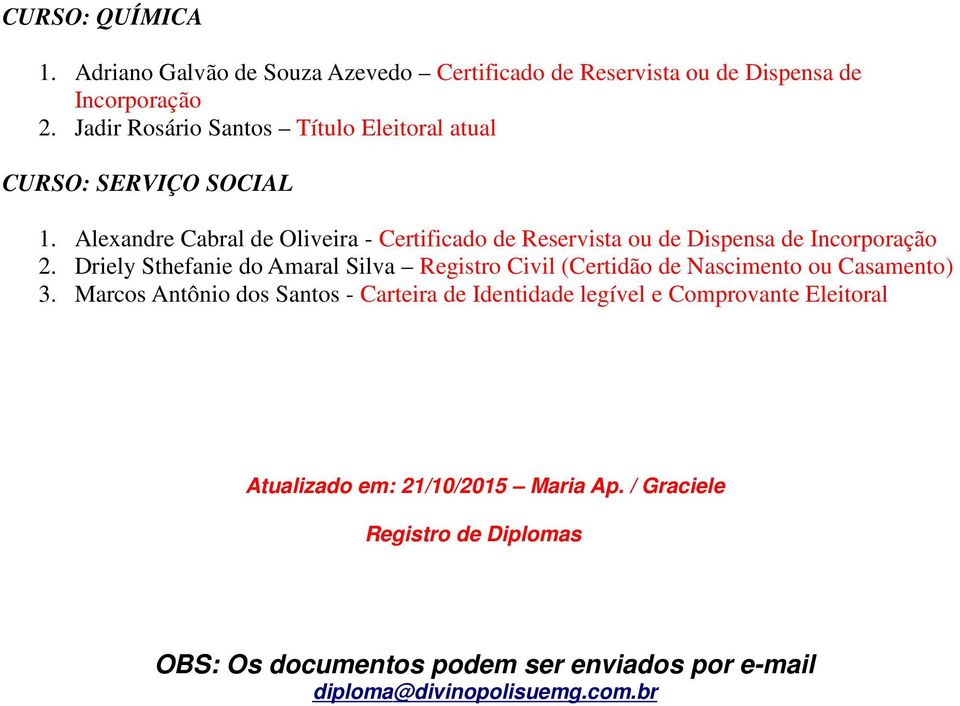 Alexandre Cabral de Oliveira - Certificado de Reservista ou de Dispensa de Incorporação 2.