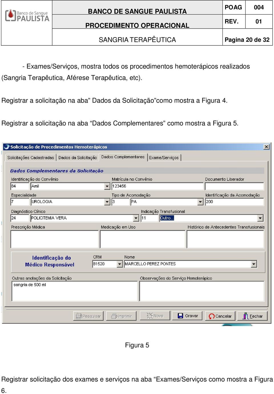 Registrar a solicitação na aba Dados da Solicitação como mostra a Figura 4.