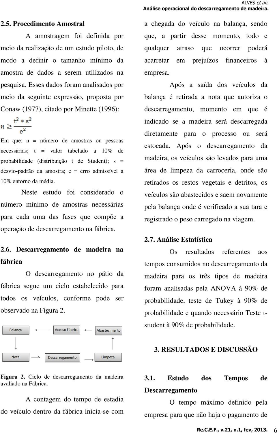 probabilidade (distribuição t de Student); s = desvio-padrão da amostra; e = erro admissível a 10% entorno da média.