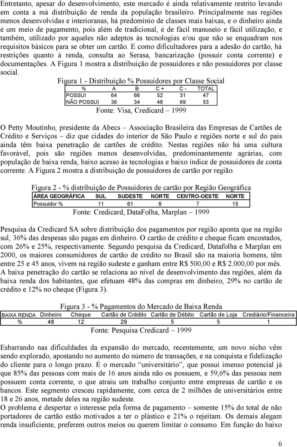 utilização, e também, utilizado por aqueles não adeptos às tecnologias e/ou que não se enquadram nos requisitos básicos para se obter um cartão.